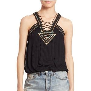 Free People Dakota Embellished Top